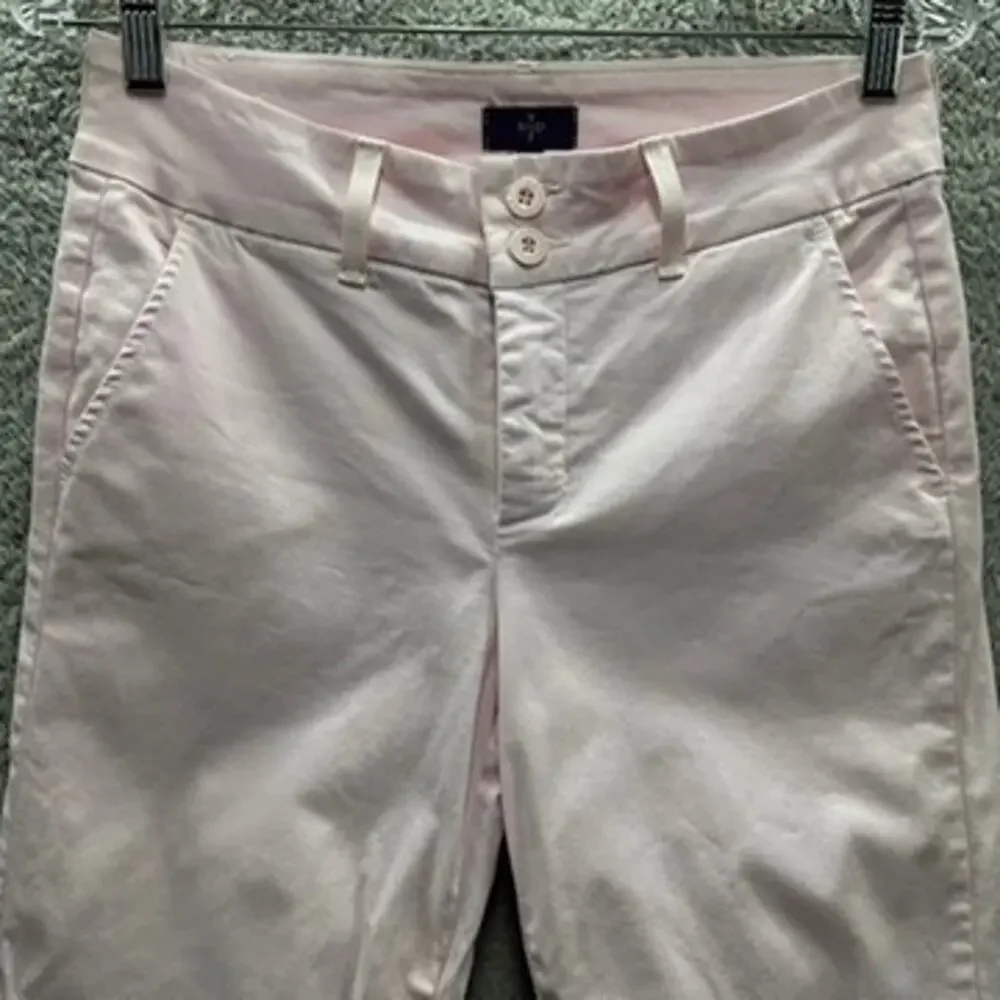 NYDJ Size 6 Pink Capri Stretchy‎ Pants Rhinestones on Cuffs Comfort Casual